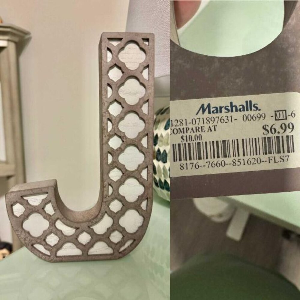 Decorative Letter "J" Home Decor – Wall or Shelf Accent